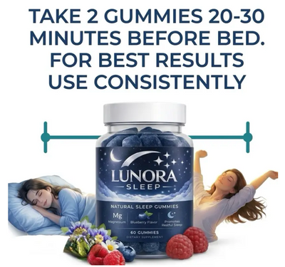 LUNORA  ALL NATURAL GROWTH AND SLEEP GUMMIES